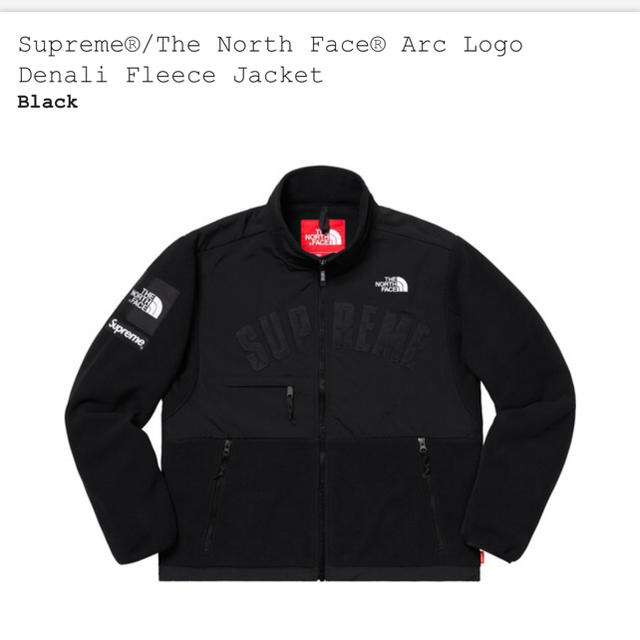 supreme19ss thenorceface fleecejacket黒 Mジャケット/アウター