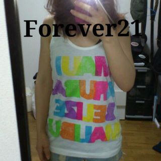 フォーエバートゥエンティーワン(FOREVER 21)のforever21ﾈｵﾝｶﾗｰﾀﾝｸ(タンクトップ)