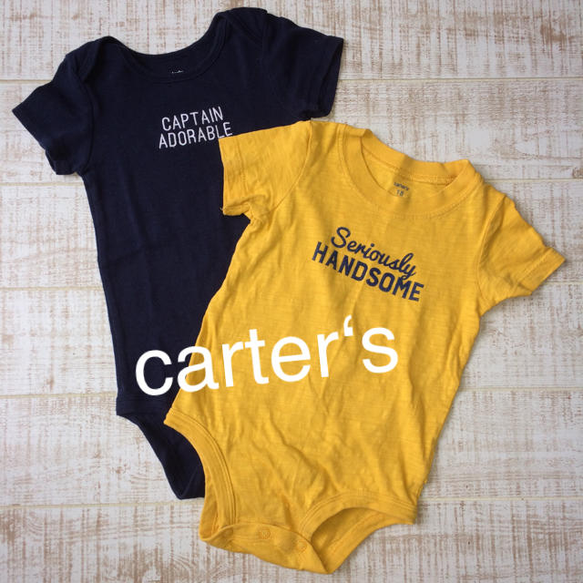 carter's(カーターズ)の訳あり‼︎    carter‘s ロンパース 18m    2枚セット キッズ/ベビー/マタニティのベビー服(~85cm)(ロンパース)の商品写真