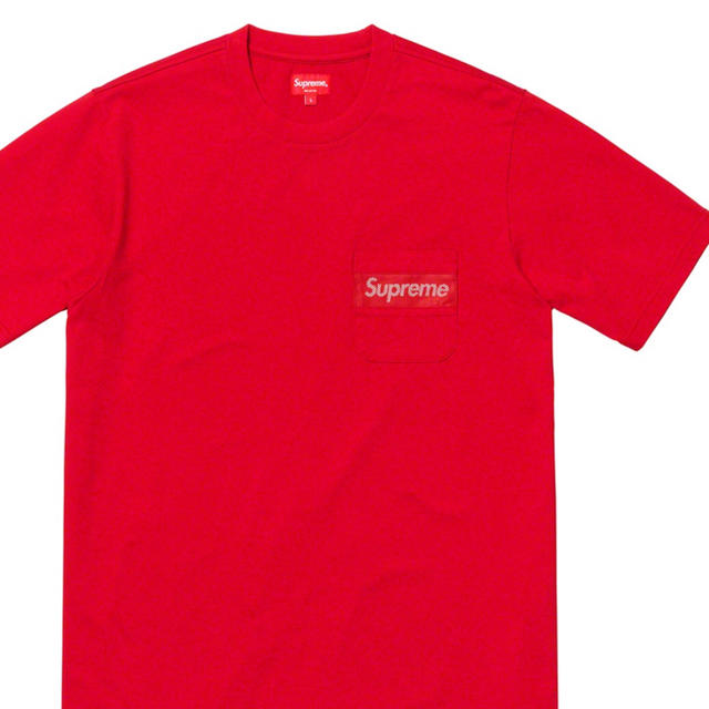 Supreme ポケットT赤 M