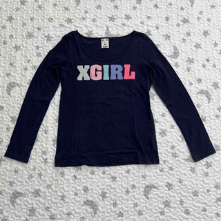 エックスガール(X-girl)のX-girl ロゴ ロングTシャツ サイズ1(Tシャツ(長袖/七分))