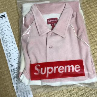 シュプリーム(Supreme)のSupreme Stripe Velour Raglan L/S Polo(ポロシャツ)