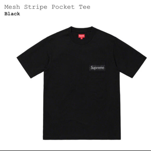 大特価 Supreme - Supreme Mesh Stripe Pocket Tee 2019ss Tシャツ/カットソー(半袖/袖なし)