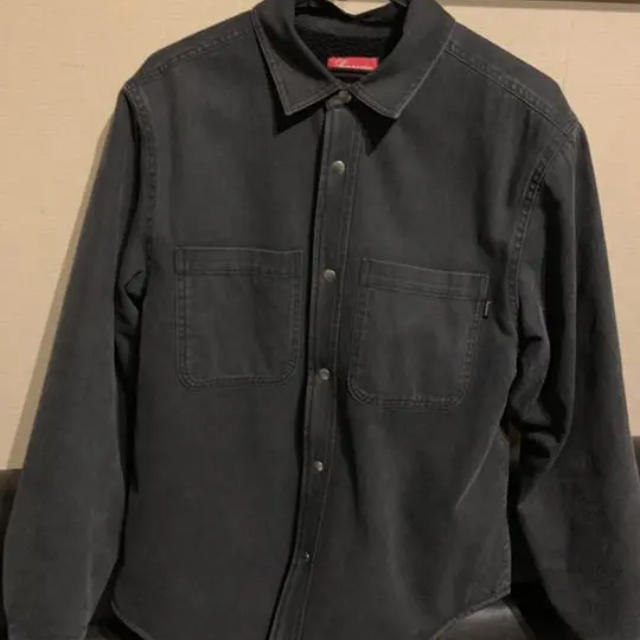 supreme  sherpa lined denim shirt