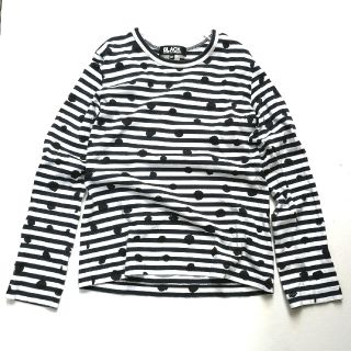 ブラックコムデギャルソン(BLACK COMME des GARCONS)のコムデギャルソン BLACK ボーダー ドット ロンＴ カットソー 定番(Tシャツ(長袖/七分))