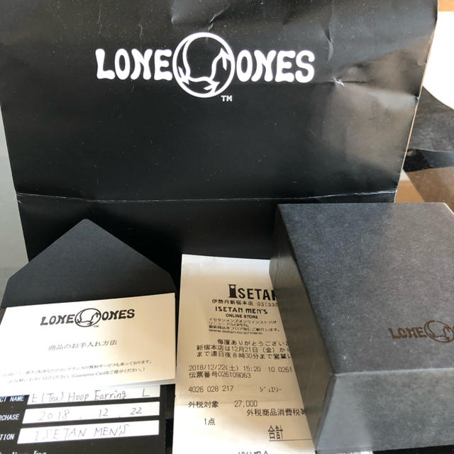 LONE ONES(ロンワンズ)のロンワンズ   ピアス 新品未使用 メンズのアクセサリー(ピアス(片耳用))の商品写真