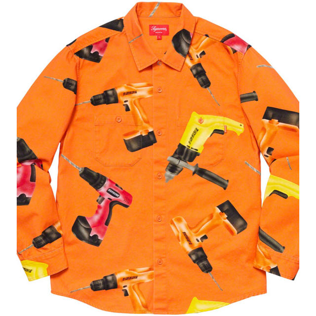 supreme Drills Work Shirt orangeのサムネイル