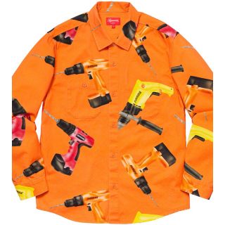 シュプリーム(Supreme)のsupreme  Drills Work Shirt orange(シャツ)