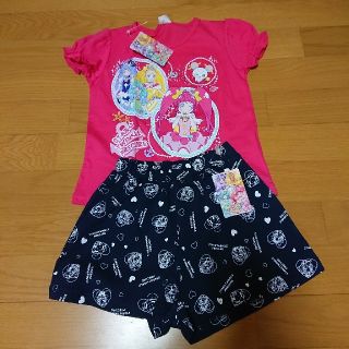 バンダイ(BANDAI)のプリキュア/半袖Tシャツと半ズボンのセット/110サイズ/ローズピンク色(Tシャツ/カットソー)