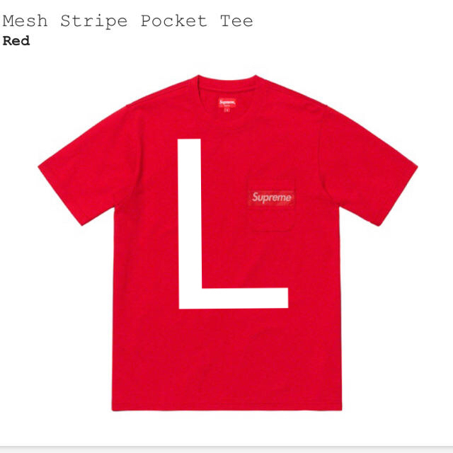 L supreme stripe pocket tee