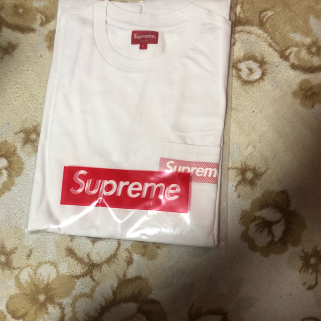 supreme mesh stripe pocket tee L