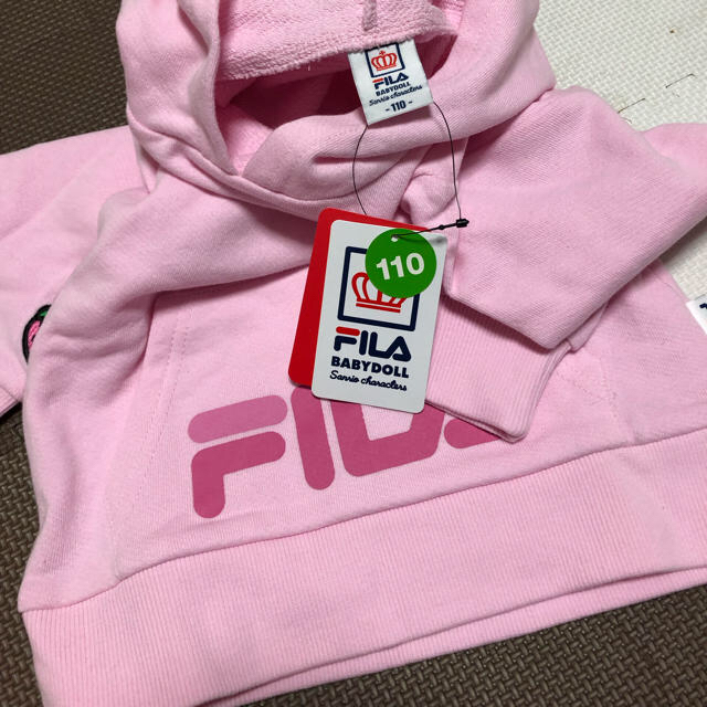 BABYDOLL(ベビードール)のFILA パーカー 110cm キッズ/ベビー/マタニティのキッズ服女の子用(90cm~)(ジャケット/上着)の商品写真