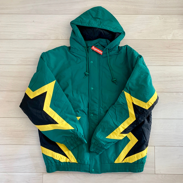 ジャケット/アウターSUPREME STARS PUFFY JACKET GREEN L