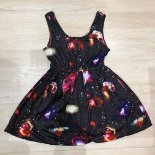 ギャラクシー(galaxxxy)の☆美品☆ galaxxxy ギャラクシー 宇宙柄バルーンワンピース(ミニワンピース)