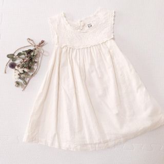 ベビーギャップ(babyGAP)のbabyGAP ワンピース 白 80(ワンピース)