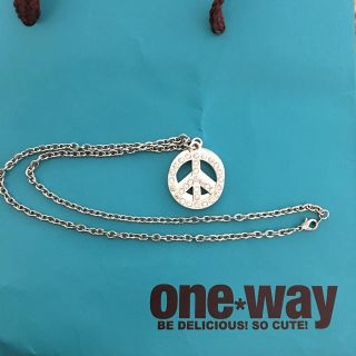 ワンウェイ(one*way)のネックレス oneway ピースマーク 紙袋なし(ネックレス)