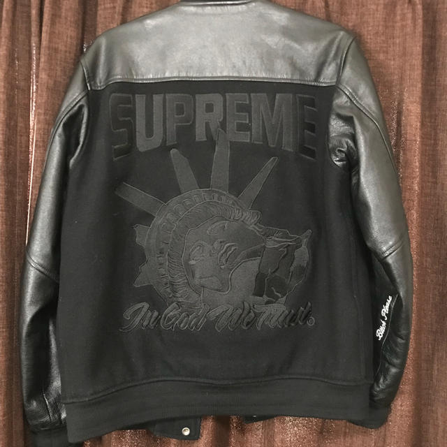 supreme 07 varsity jacket 自由の女神