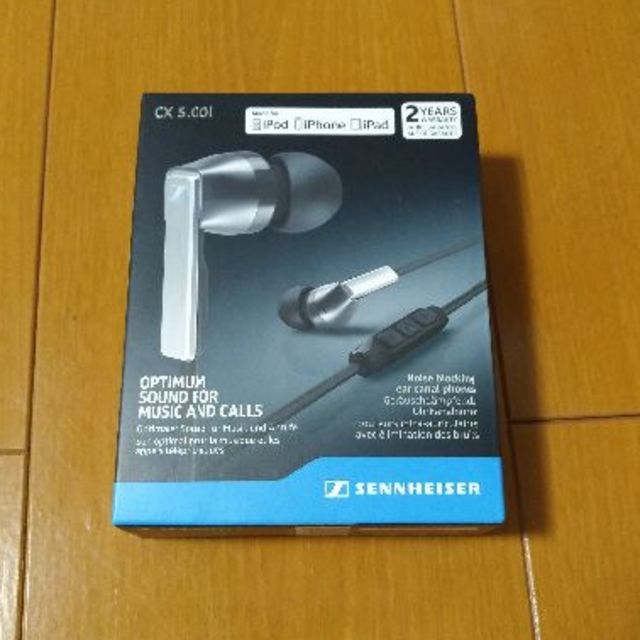 SENNHEISER(ゼンハイザー)の【新品未開封】ゼンハイザー カナル型イヤホン CX5.00i  ブラック  スマホ/家電/カメラのオーディオ機器(ヘッドフォン/イヤフォン)の商品写真