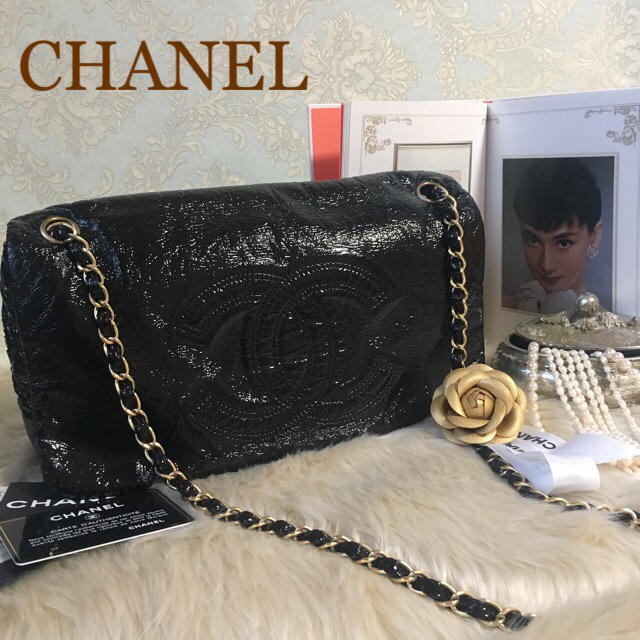 シャネル CHANEL ココマーク 美品 正規品ソフトエナメル ショルダーバッグ