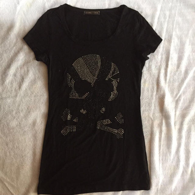スカルTシャツ レディースのトップス(Tシャツ(半袖/袖なし))の商品写真