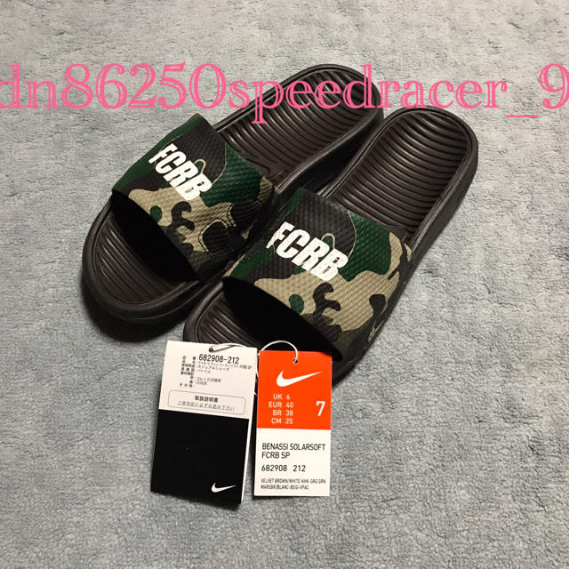 F.C.R.B.(エフシーアールビー)のNIKE BENASSI SOLARSOFT FCRB SP  カモ 迷彩 メンズの靴/シューズ(サンダル)の商品写真