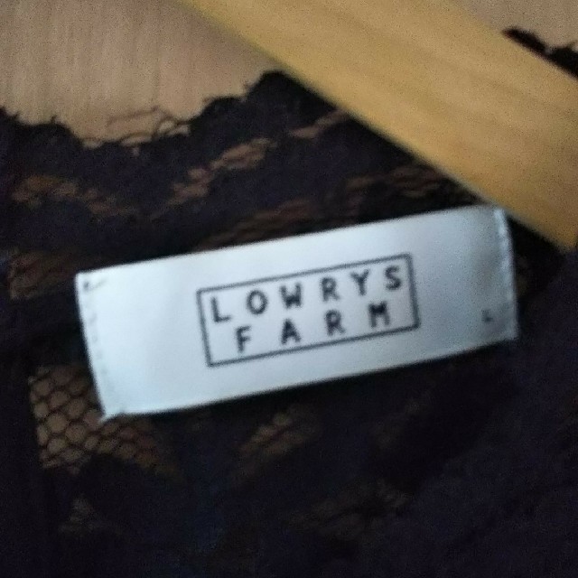 LOWRYS FARM(ローリーズファーム)の新品❤️未使用！ ローリーズファーム レースブラウス トップス ブラック L レディースのトップス(シャツ/ブラウス(長袖/七分))の商品写真