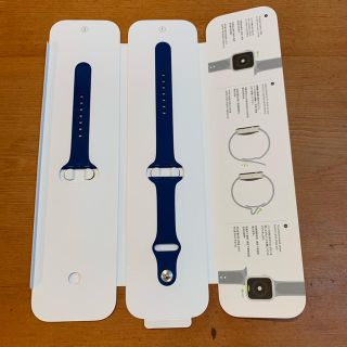 アップル(Apple)のApple Watch  純正シリコンバンド ocean Blue38 40mm(ラバーベルト)