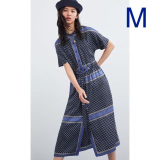 ザラ(ZARA)の【タグ付き新品】ザラ プロヴァンス柄 ワンピース M(ロングワンピース/マキシワンピース)