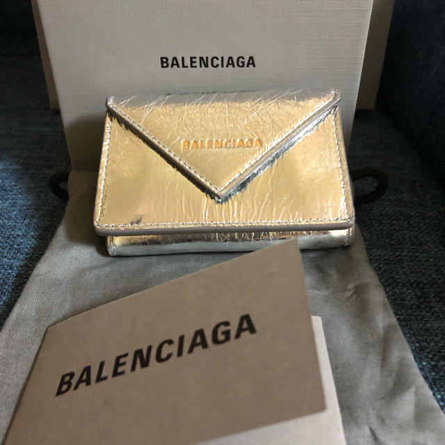 折り財布希少 Balenciaga (バレンシアガ) ミニウォレット ペーパーミニ