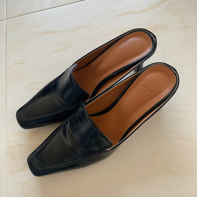 todayful Square Slide Loafers ローファーBLK36-eastgate.mk