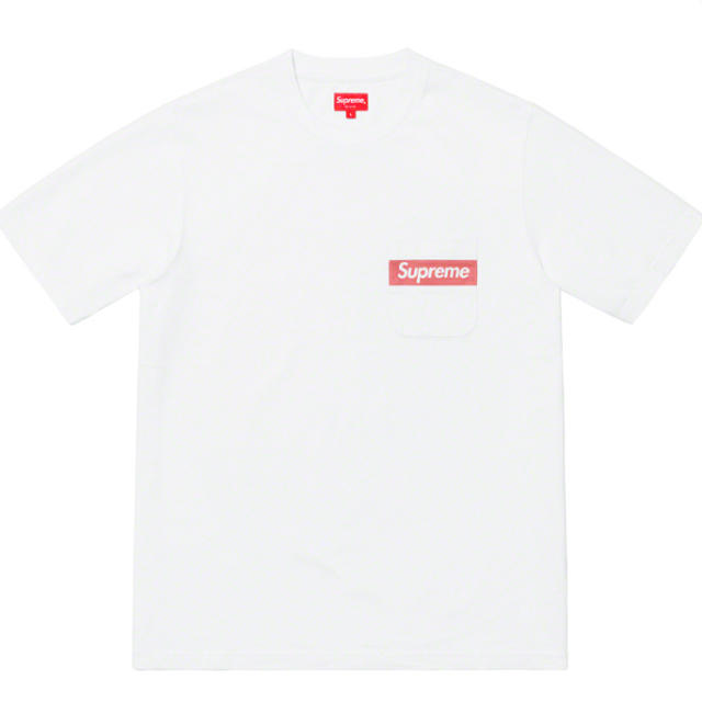 トップスsupreme  Mesh Stripe Pocket Tee  白 L