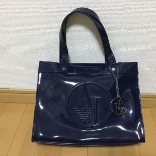 アルマーニジーンズ(ARMANI JEANS)のアルマーニ  ARMANI JEANS トートバッグ エナメル NAVY (トートバッグ)