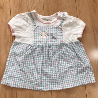 クーラクール(coeur a coeur)のaiko様専用(´・∀・｀)美品☆エプロン重ね着風プルオーバー80♡(Ｔシャツ)