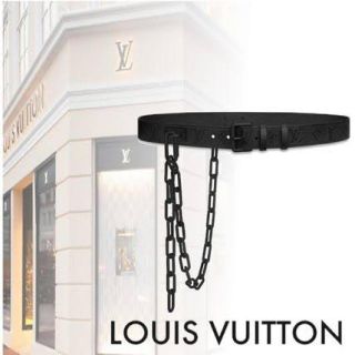 ルイヴィトン(LOUIS VUITTON)の超レア ルイヴィトン ヴァージル ベルト ブラック 95cm(ベルト)