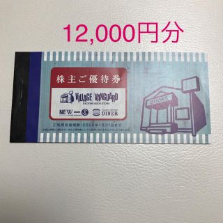 ヴィレッジヴァンガード 株主優待 12,000円分(ショッピング)