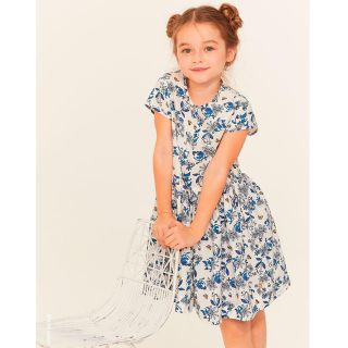 プチバトー(PETIT BATEAU)のshiromaru2425様専用♡4ans プチバトー ブルーフラワーワンピース(ワンピース)