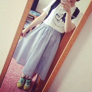 レトロガール(RETRO GIRL)のTシャツ 、スカートSET(ひざ丈スカート)