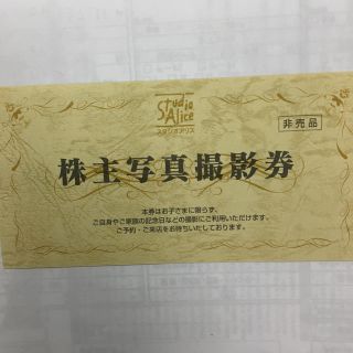 スタジオアリス株主写真撮影券(その他)