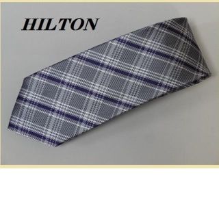 ヒルトンタイム(HILTON TIME)の美品★HILTONヒルトン★【輝くチェック柄】日本製ネクタイ★(ネクタイ)