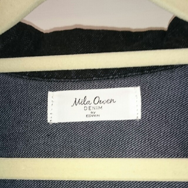 Mila Owen(ミラオーウェン)の今季ミラオーウェン  オーバー デニムジャケット ブラック 2019SS 完売 レディースのジャケット/アウター(Gジャン/デニムジャケット)の商品写真