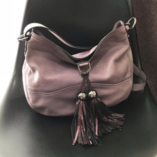 マルベリー(Mulberry)のMULBERRYショルダーバッグ - パープル レザー(ショルダーバッグ)