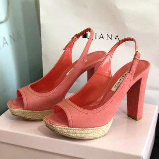 ダイアナ(DIANA)のDIANAオープントウサンダル【新品】23.5(サンダル)