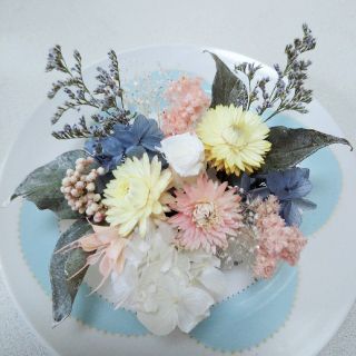 結婚式 髪飾り 花 ドライフラワー(ヘッドドレス/ドレス)