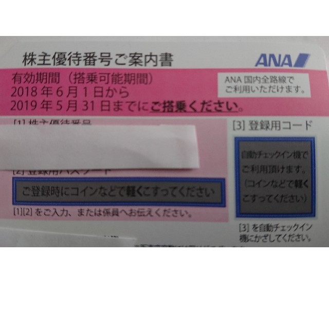 ANA 株主優待券 2枚 全日空  50%割引券               チケットの優待券/割引券(その他)の商品写真