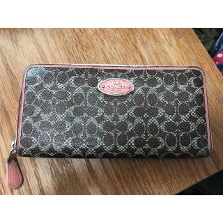 コーチ(COACH)の最終価格 コーチ 正規店購入 中古品 ピンク 財布 長財布 お値下(財布)