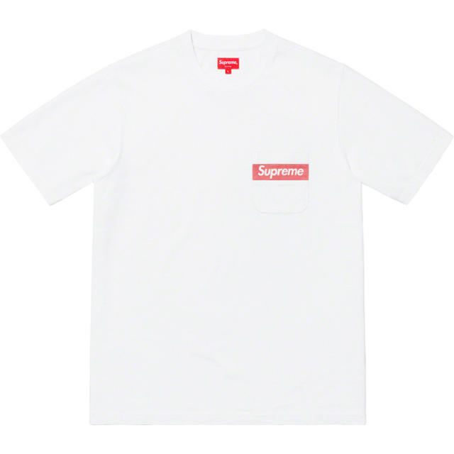 メンズsupreme mesh stripe pocket tee