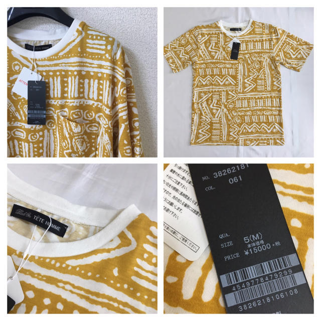 TETE HOMME(テットオム)の◆新品未使用◆TETE HOMME テットオム◆ネイティブ リンガーTシャツ M メンズのトップス(Tシャツ/カットソー(半袖/袖なし))の商品写真