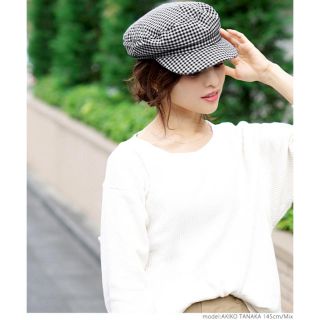 ザラ(ZARA)の新品 COCA(コカ) ギンガムチェックハンサムキャスケット 田中亜希子さん着用(キャスケット)