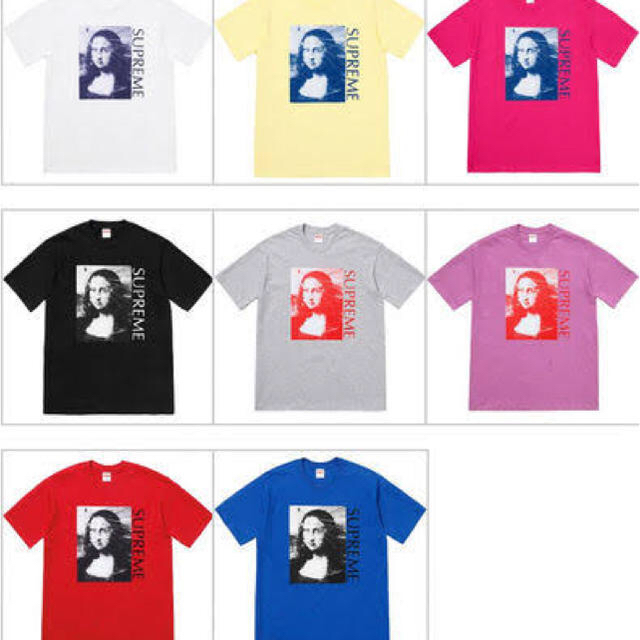 紫 M supreme Monna Lisa tee Tシャツ 18SS 正規