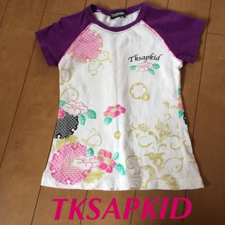 タケオキクチ(TAKEO KIKUCHI)のTK SAP KID 女の子💕半袖Tシャツ 和柄🌸(Tシャツ/カットソー)